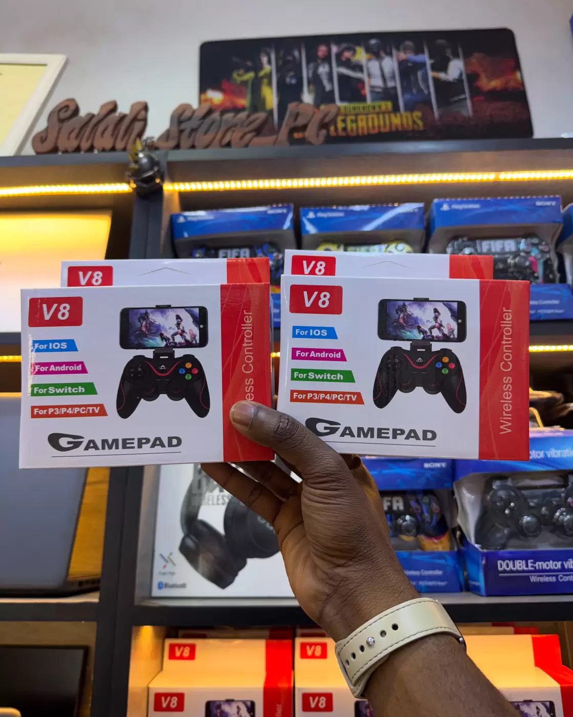 V8 Wireless Gaming Controller Gamepad for Android, Ios, Pc, Ps3